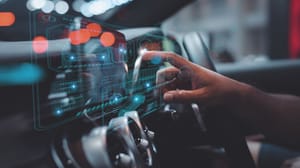 Graphic user interface (GUI) and a futuristic car Graphic user interface (GUI) and a futuristic car