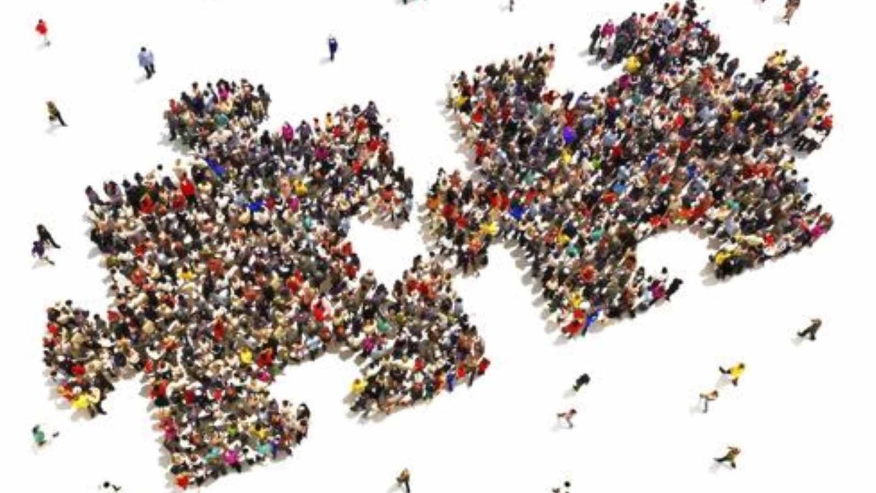 people making up puzzle pieces people making up puzzle pieces