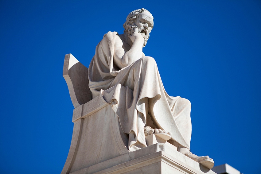 Socrates statue at Academy of Athens, Greece
