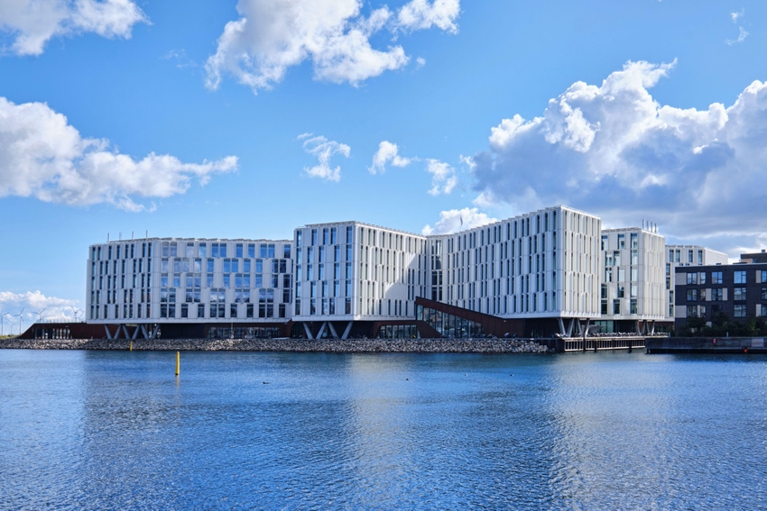 The UN City building located in Copenhagen, Denmark