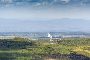 Geothermal power plant in Menengai Crater, Nakuru, Kenya, East Africa