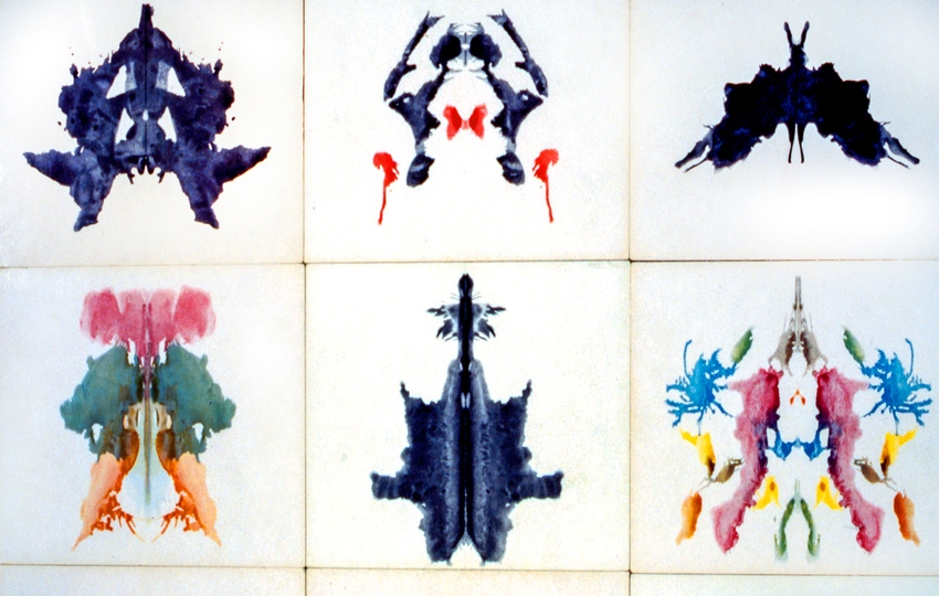 A collection of 6 Rorschach inkblot tests