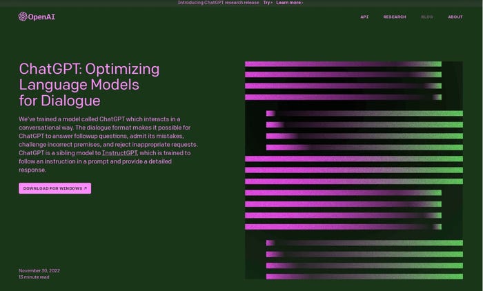 Screenshot of fake OpenAI/ChatGPT home page. Screenshot of fake OpenAI/ChatGPT home page.