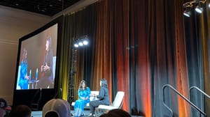 Ann Johnson, Corporate Vice President and Deputy CISO at Microsoft, and Sherrod DeGrippo, Dir. of Threat Intelligence Strategy at Microsoft, on stage Ann Johnson, Corporate Vice President and Deputy CISO at Microsoft, and Sherrod DeGrippo, Dir. of Threat Intelligence Strategy at Microsoft, on stage