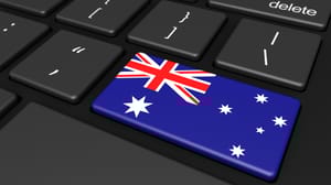 An Australian flag 'Shift' key An Australian flag 'Shift' key