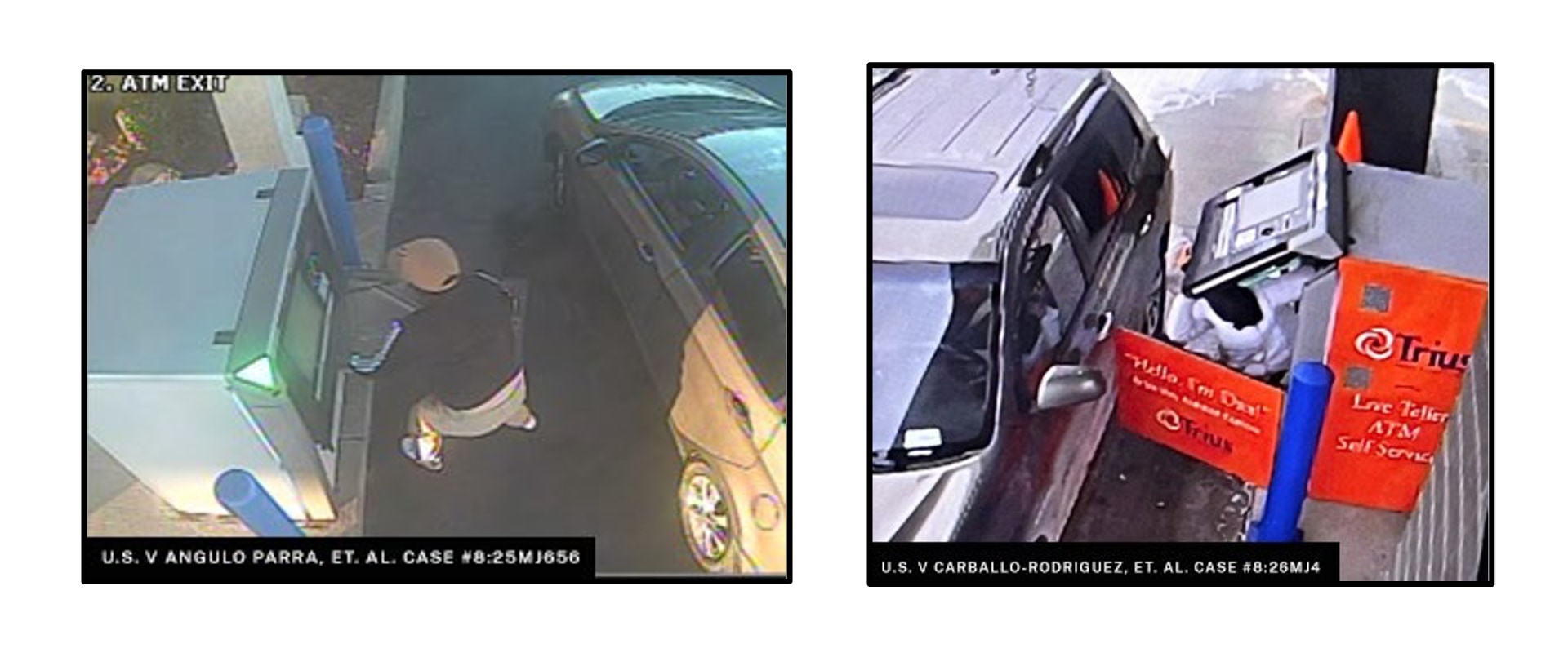 Photos of ATMs being broken into and hacked