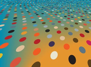 Colorful abstract illustrated design of dots