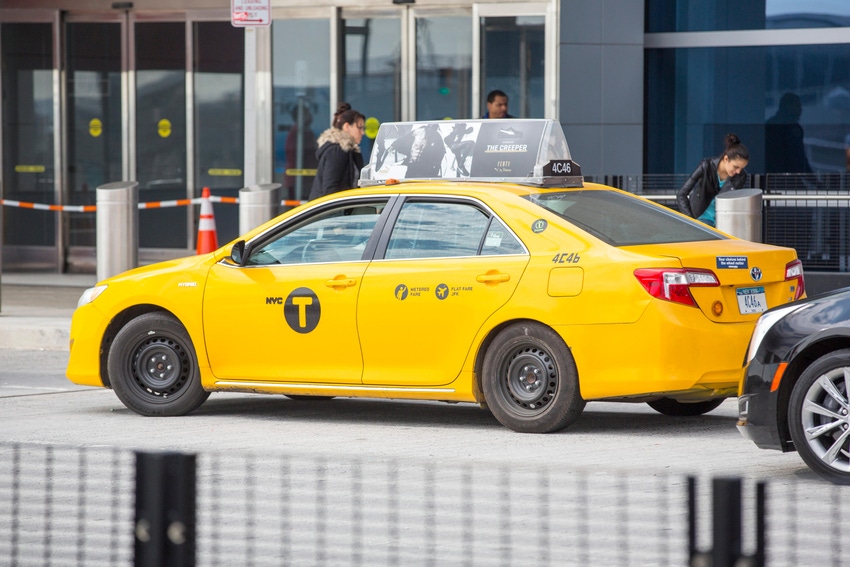 New York taxi at JFK airport 