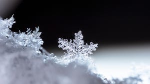 Snowflake on ice