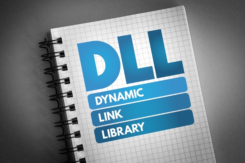 Dynamic Link Library acronym on notepad, technology concept background