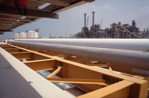 Qatar gas installation Ras Lafan petrochemical plant facility in Qatar middle east