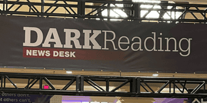 Dark Reading News Desk banner hanging from the ceiling