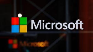 Microsoft logo on storefront