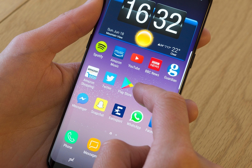 An Android phone screen featuring the Google Play app