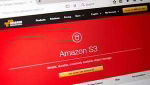 Amazon Web Services S3 homepage on screen Amazon Web Services S3 homepage on screen