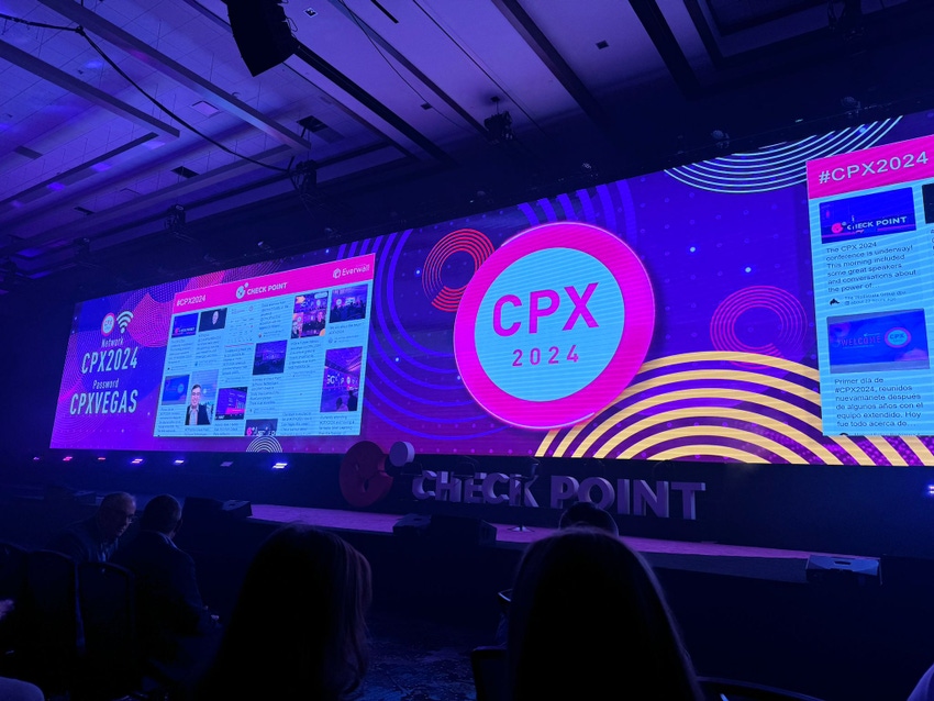 The keynote stage at Check Point's CPX conference