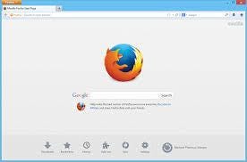 Empty window in the Firefox browser.