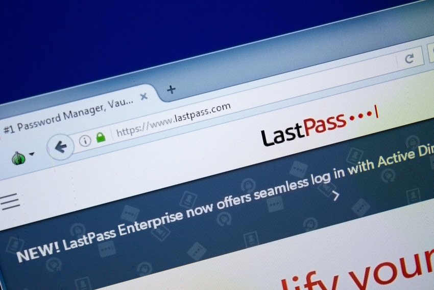 homepage of lastpass website displayed on a PC