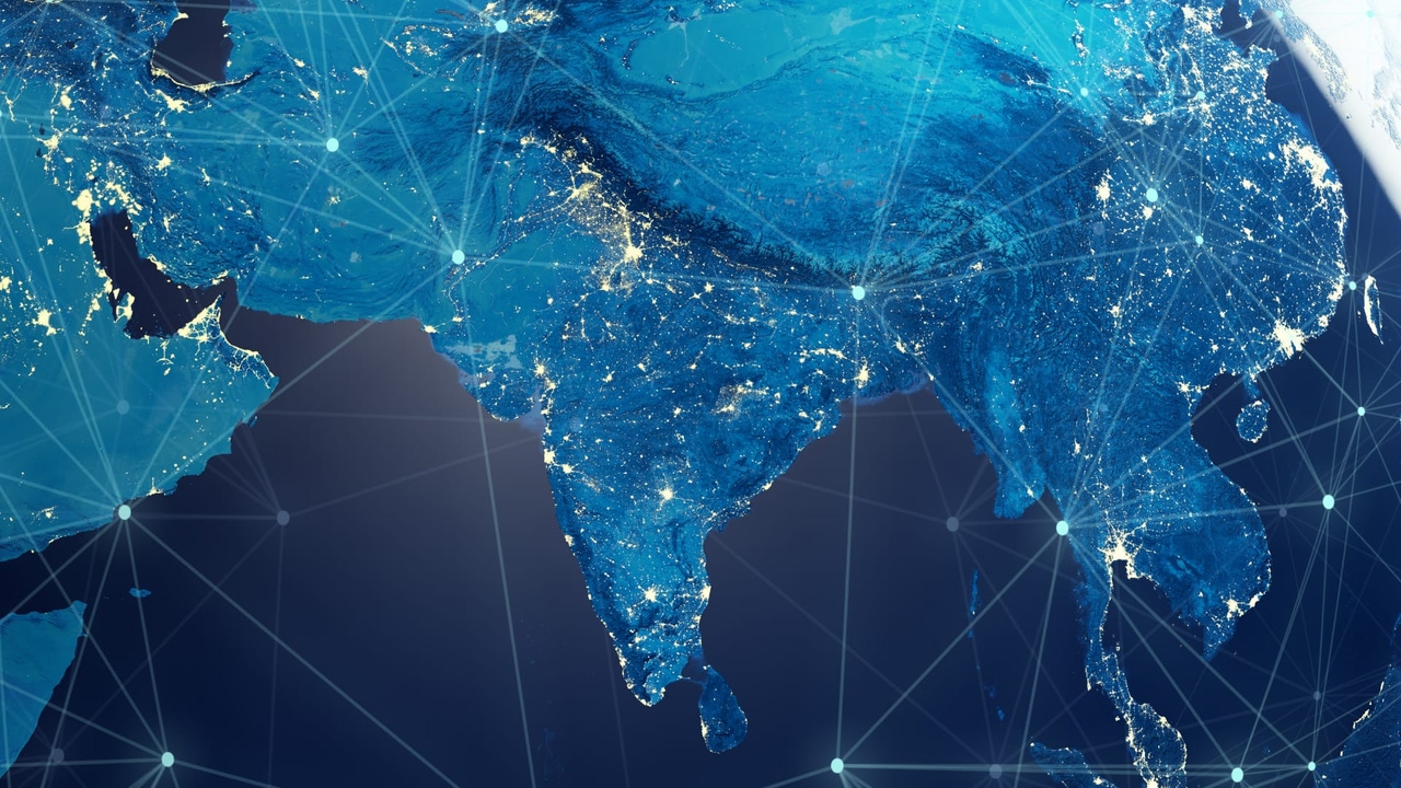 A digital map of India A digital map of India