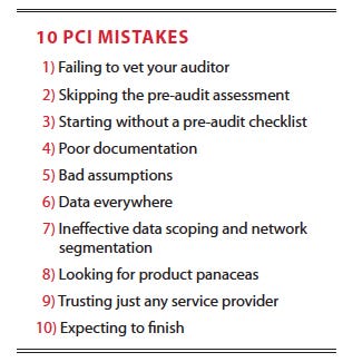 10 PCI Mistakes