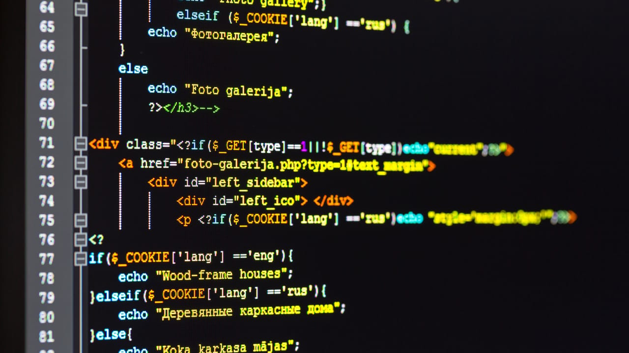ソフトウェア開発コードの画面 ソフトウェア開発コードの画面