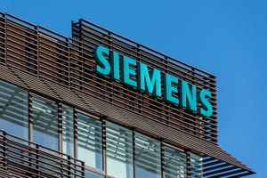 Facade of Siemens building in France