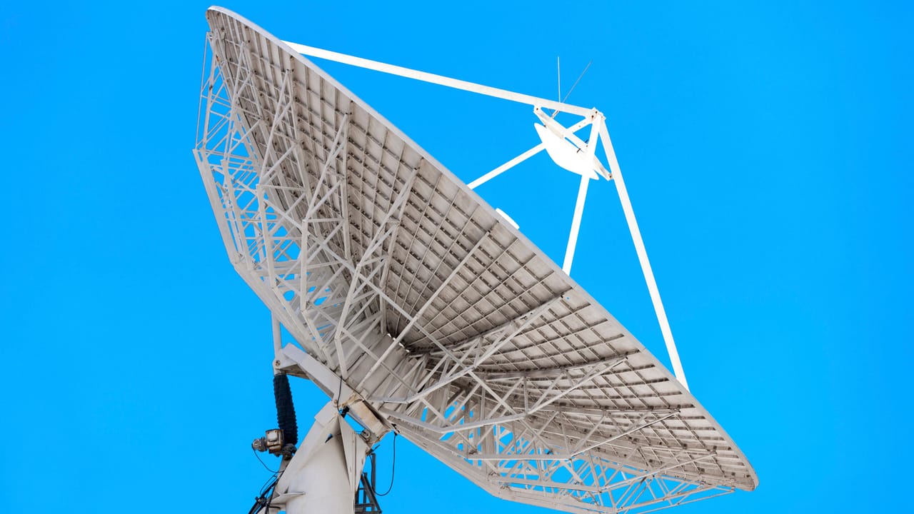 A satellite facing the A satellite facing the