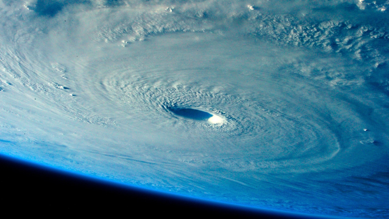 Satellite view of a typhoon in the Philippines Satellite view of a typhoon in the Philippines