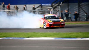 A drift car on the track A drift car on the track