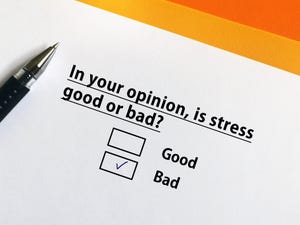 A survey asking is stress good or bad 