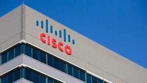 Cisco's logo on an office building Cisco's logo on an office building
