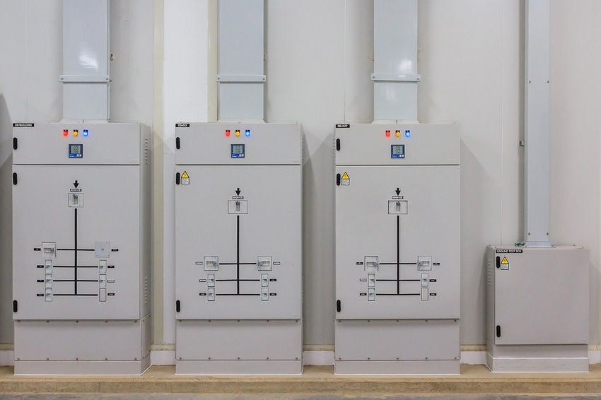 Electric control cabinet substation in a new factory plant