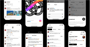 screenshot of different Instagram Threads messages
