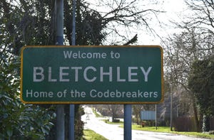 Bletchley Park Welcome Sign