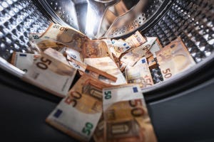 Foreign money in a laundry machine