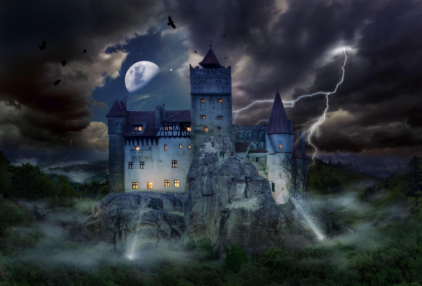 Count Dracula castle in Transylvania 