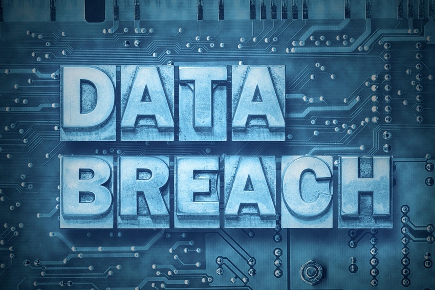 The words "Data Breach" on a digital background. 