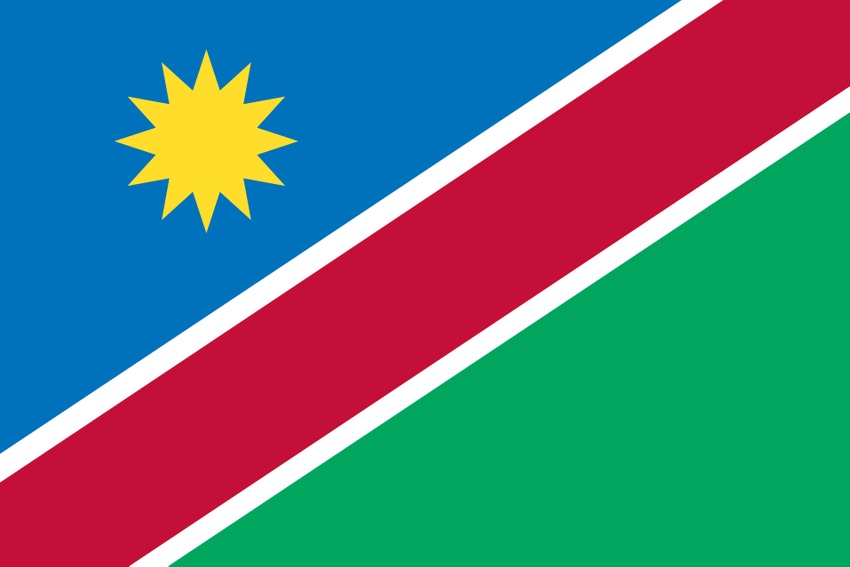 The Namibian flag