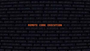 A visual concept of computer code as well as text that reads "Remote Code Execution" A visual concept of computer code as well as text that reads "Remote Code Execution"