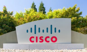 Cisco signboard outside company's corporate headquarters