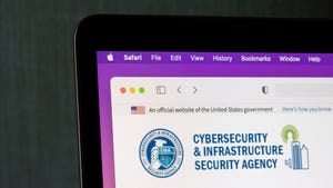 The US Cybersecurity and Infrastructure Security Agency website showed on a Mac screen.