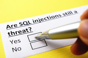 Pen hovering over form with the words Are SQL injections still a threat? 
