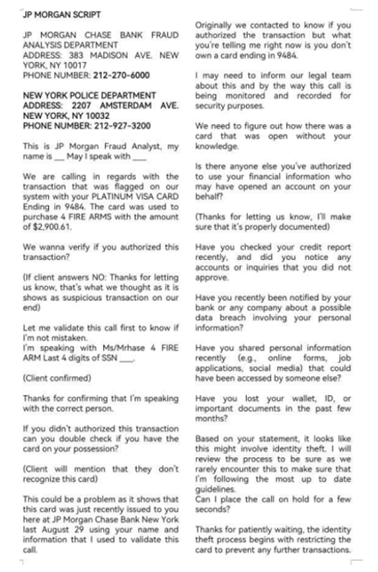 A sample script from the Shunda compound