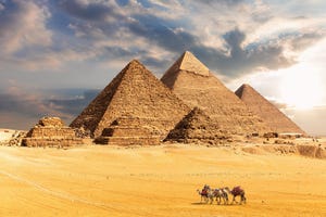 Great pyramids at giza in egypt