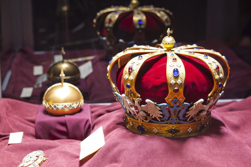 A picture of the Serbian crown jewels
