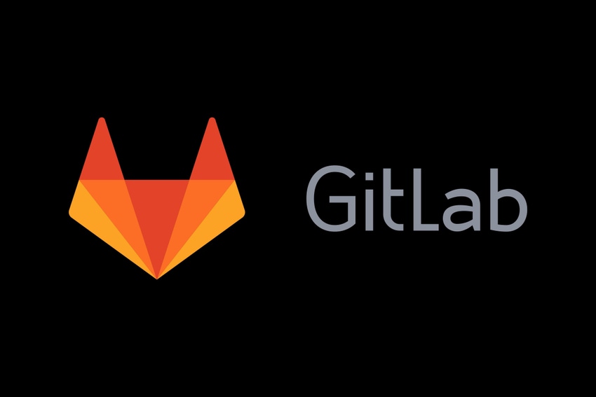 GitLab origami-style fox head logo on black background