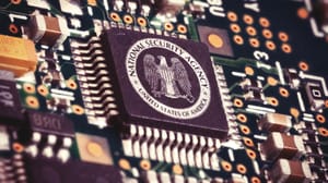 Internal hardware with the NSA logo printed on it Internal hardware with the NSA logo printed on it
