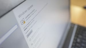 A Windows security update onscreen A Windows security update onscreen