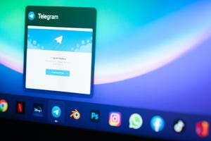The Telegram app open on a desktop