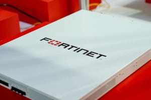 A Fortinet network security device.